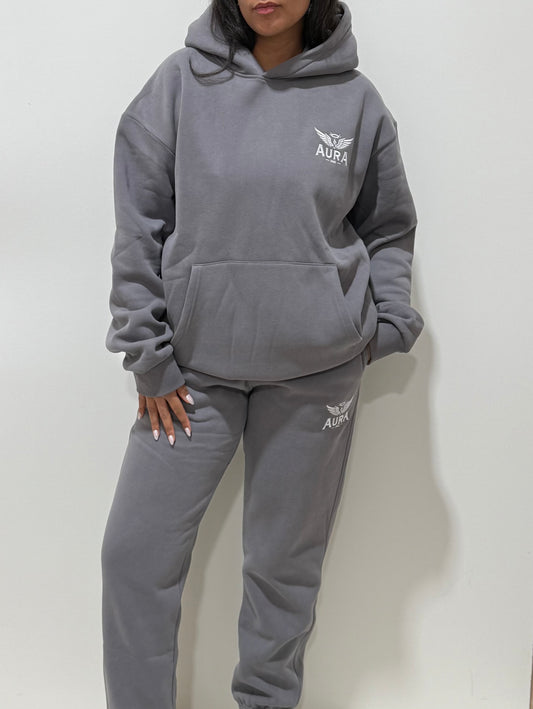 AURA Essential Bundle – Hoodie & Joggers Storm Grey Edition