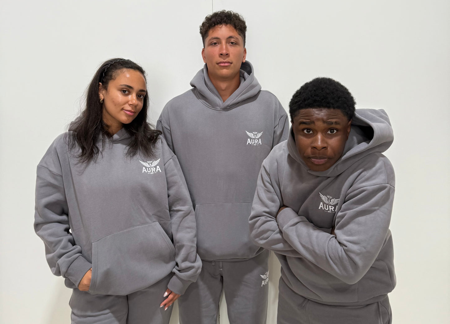 AURA Elevated Essentials Hoodie – Storm Grey